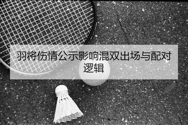 羽将伤情公示影响混双出场与配对逻辑